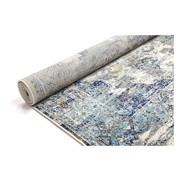 Delicate Blue Green Distressed Rug