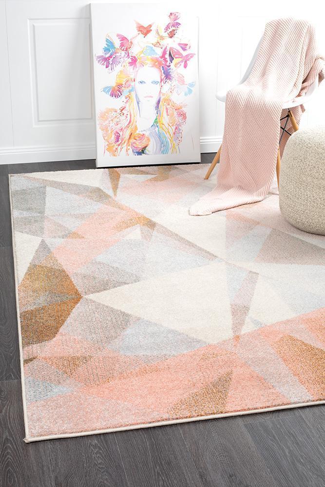 Dimensions Divinity Shatter Blush Modern Rug