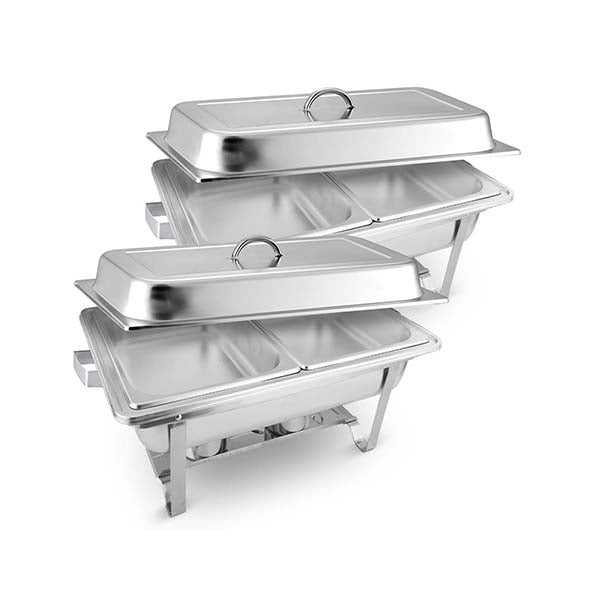 Soga 2X Stainless Steel Chafing Food Warmer Catering Dish Dual Trays