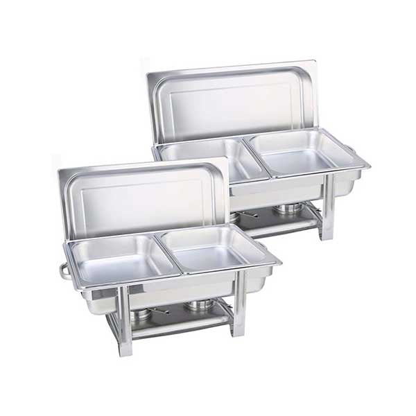 Soga 2X Double Tray Stainless Steel Chafing Catering Dish Food Warmer