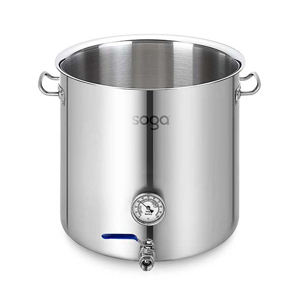 Soga Stainless Steel 98L No Lid Brewery Pot With Beer Valve 50X50Cm