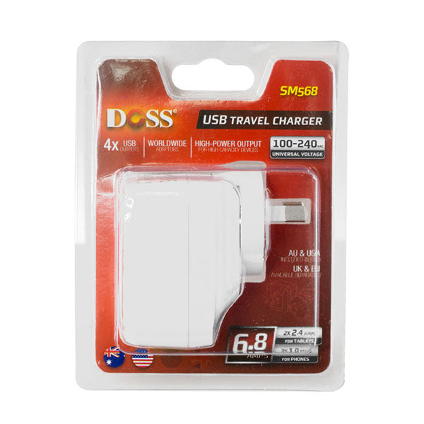 Doss 5V Four USB Charger White