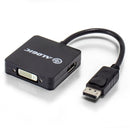 ALOGIC 3-in-1 DisplayPort to DisplayPort HDMI DVI Adapter - Male to 3-Female
