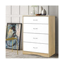 Artiss Chest Of Drawers Tallboy Dresser Table White Wood Cabinet