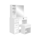 Artiss Dressing Table Stool Mirror Jewellery Cabinet Makeup Drawer