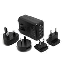 4 Port USB Home Travel Wall Charger US UK EU AU AC 4.5A Power Adapter