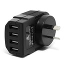 4 Port 3.4A AC Power Travel Home Wall Charger Adapter For Smartphone
