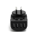 4 Port USB Adapter Home Travel Wall Charger For iPhone iPad Samsung