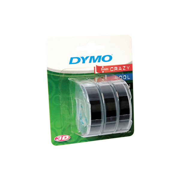 Dymo Embossing Tape Pack Of 3 Black