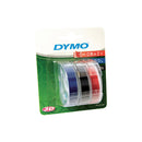 Dymo Embossing Tape Pack Of 3 Assorted