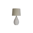 Danu White Textured Ceramic Table Lamp