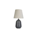 Daria Grey Textured Ceramic Table Lamp