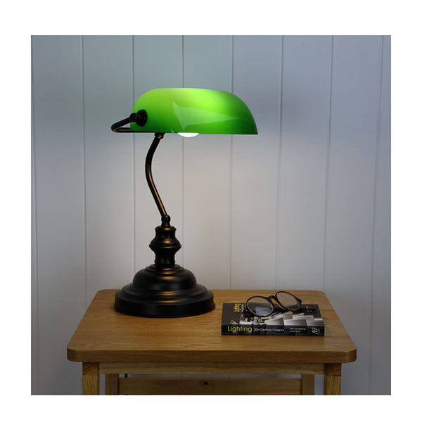 Dark Green Shade Traditional Touch Lamp