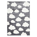 Dark Grey And White Clouds Kid Rug