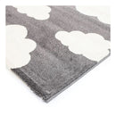 Dark Grey And White Clouds Kid Rug