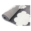 Dark Grey And White Clouds Kid Rug