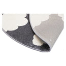 Dark Grey And White Clouds Kid Rug
