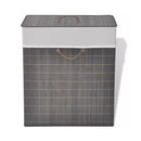 Dark Brown Bamboo Laundry Bin Rectangular