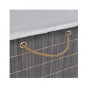 Dark Brown Bamboo Laundry Bin Rectangular