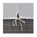 Dark Brown Bamboo Laundry Bin Rectangular