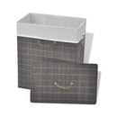 Dark Brown Bamboo Laundry Bin Rectangular