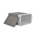 Dark Brown Bamboo Laundry Bin Rectangular