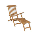 Deck Chair With Footrest Solid Teak Wood