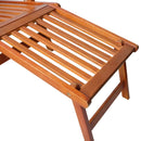 Deck Chair With Footrest Acacia Wood