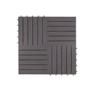 Decking Tiles 20 Pcs Grey Wash 30 X 30 Cm