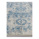 Geometric Fade Ivory And Blue Rug