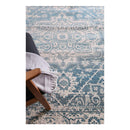 Geometric Fade Ivory And Blue Rug