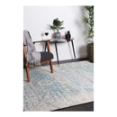 Geometric Fade Ivory And Blue Rug