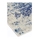 Geometric Fade Ivory And Navy Rug