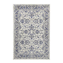 Geometric Blue And Ivory Rug