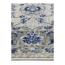 Geometric Blue And Ivory Rug