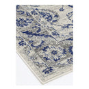 Geometric Blue And Ivory Rug