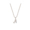 Delicate Cz Initial Necklace