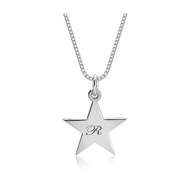 Delicate Engraved Star Necklace