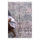 Geometric Pink And Ash Rug