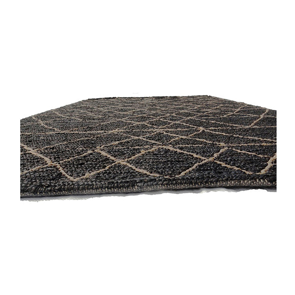 Demitasse Heavy Duty Jute Black Natural Rugs 160 X 230 Cm