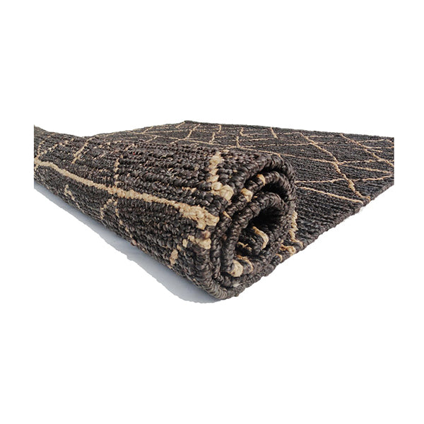 Demitasse Heavy Duty Jute Black Natural Rugs 160 X 230 Cm