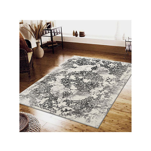 Desire Grey Hallway Runner Stain Resistant Rug