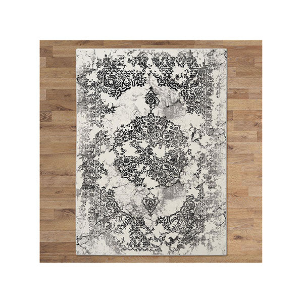 Desire Grey Hallway Runner Stain Resistant Rug