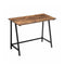100Cm Computer Desk With Steel Frame Rustic Brown