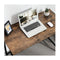 100Cm Computer Desk With Steel Frame Rustic Brown