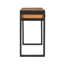 Desk With 2 Drawers 100 X 40 X 75 Cm Recycled Teak Wood