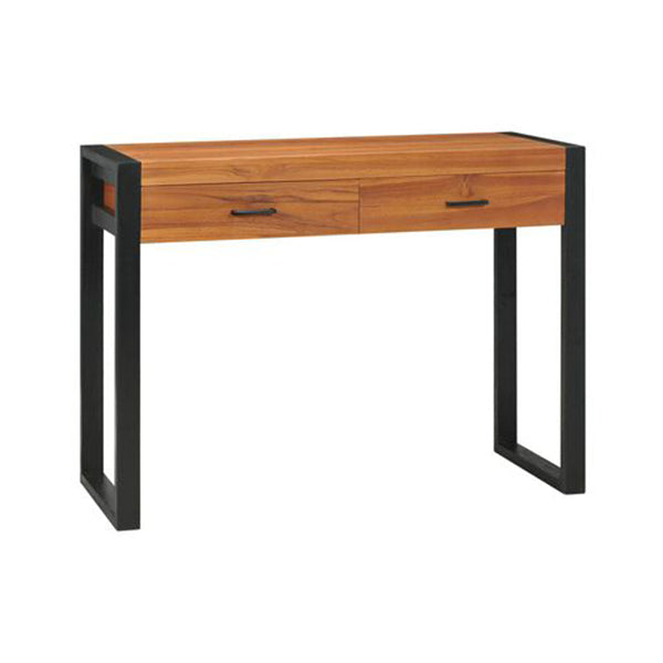 Desk With 2 Drawers 100 X 40 X 75 Cm Recycled Teak Wood