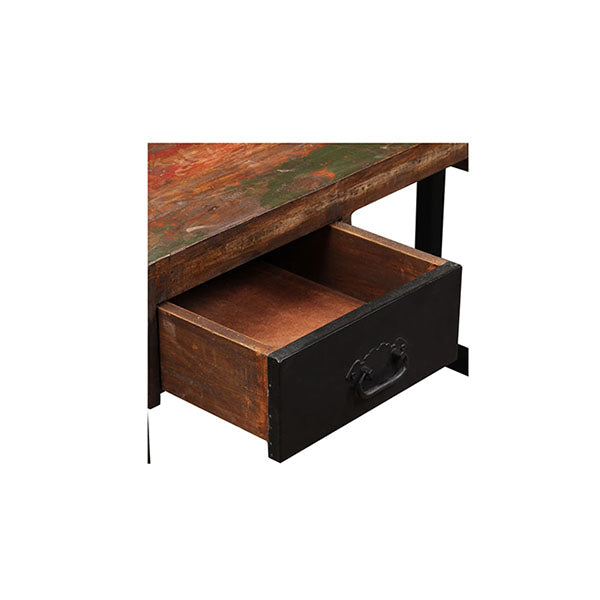 Desk With 2 Drawers Solid Reclaimed Wood