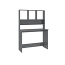 Desk With Shelves High Gloss Chipboard