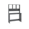 Desk With Shelves High Gloss Chipboard